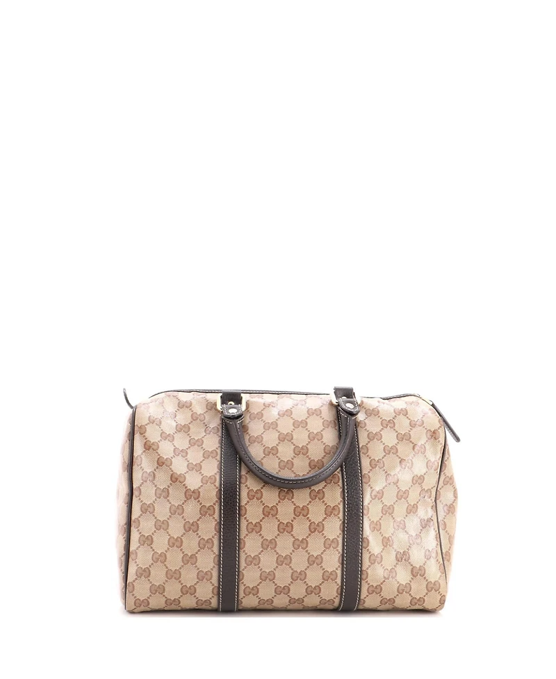 Pre-Owned Gucci Large Joy Boston Bag Gg Coated Canvas