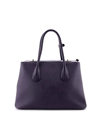 Pre-Owned Prada Small Turnlock Cuir Twin Tote Saffiano Leather