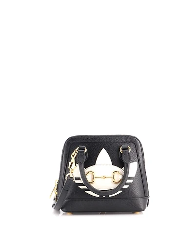 Pre-Owned Gucci Mini x Adidas Horsebit 1955 Top Handle Bag Leather with Applique