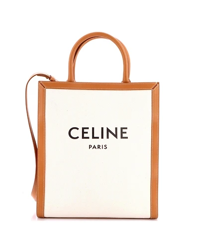 Pre-Owned Celine Small Vertical Cabas Tote Canvas with Leather