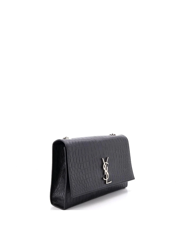 Pre-Owned Saint Laurent Large Classic Monogram Crossbody Bag Embossed Leather