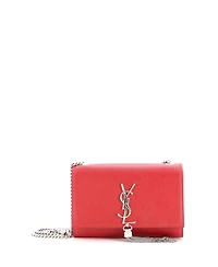 Pre-Owned Saint Laurent Small Classic Monogram Tassel Crossbody Bag Grainy Leather