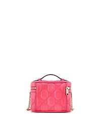 Pre-Owned Gucci Mini Top Handle Vanity Chain Bag Gg Matelasse Leather