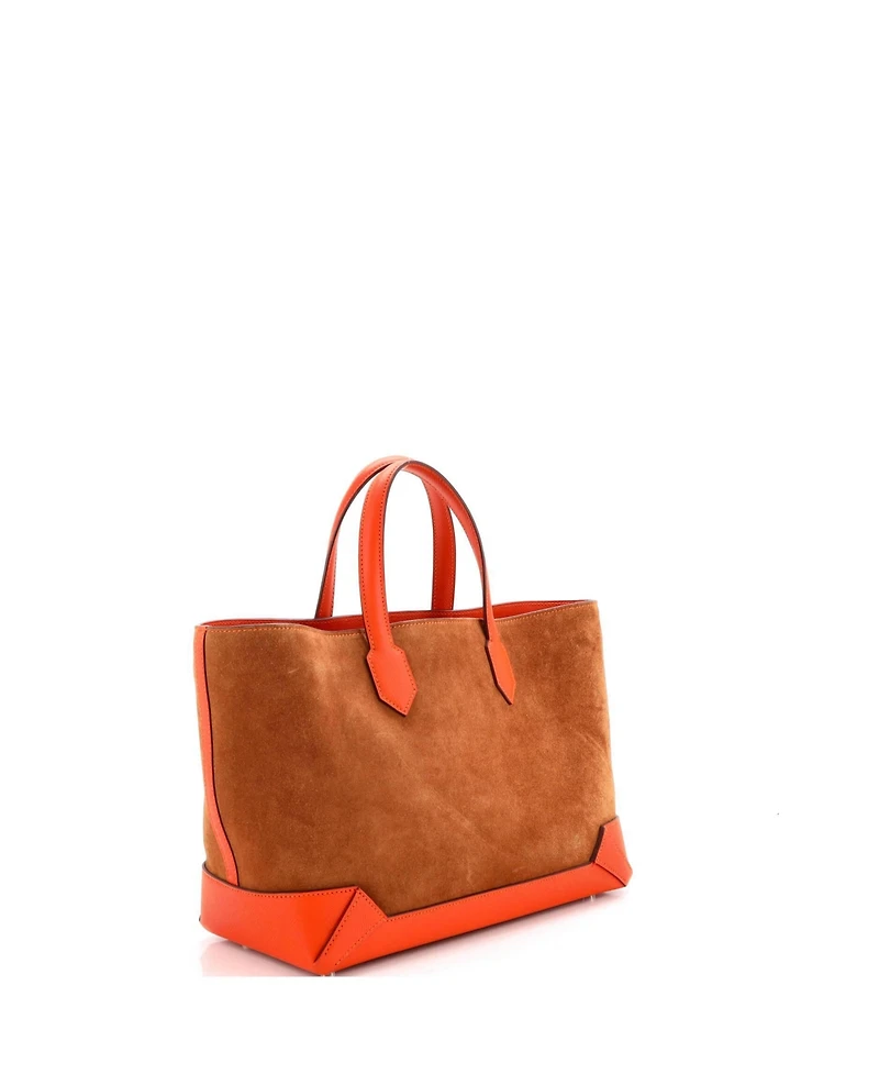 Pre-Owned Hermes 30 Maxibox Cabas Doblis Suede with Epsom
