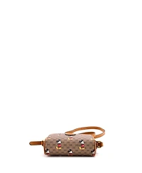 Pre-Owned Gucci Mini Disney Mickey Mouse Shoulder Bag Printed Gg Coated Canvas