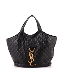 Pre-Owned Saint Laurent Maxi Icare Shopping Tote Quilted Leather