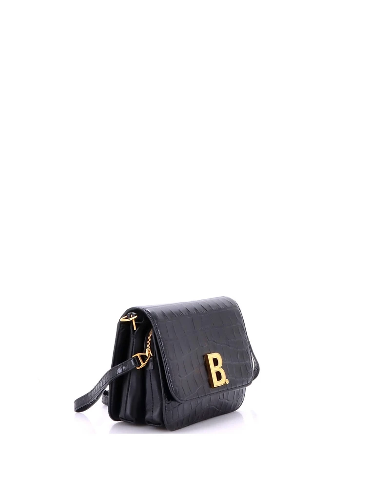 Pre-Owned Balenciaga Small B. Dot Flap Bag Embossed Leather