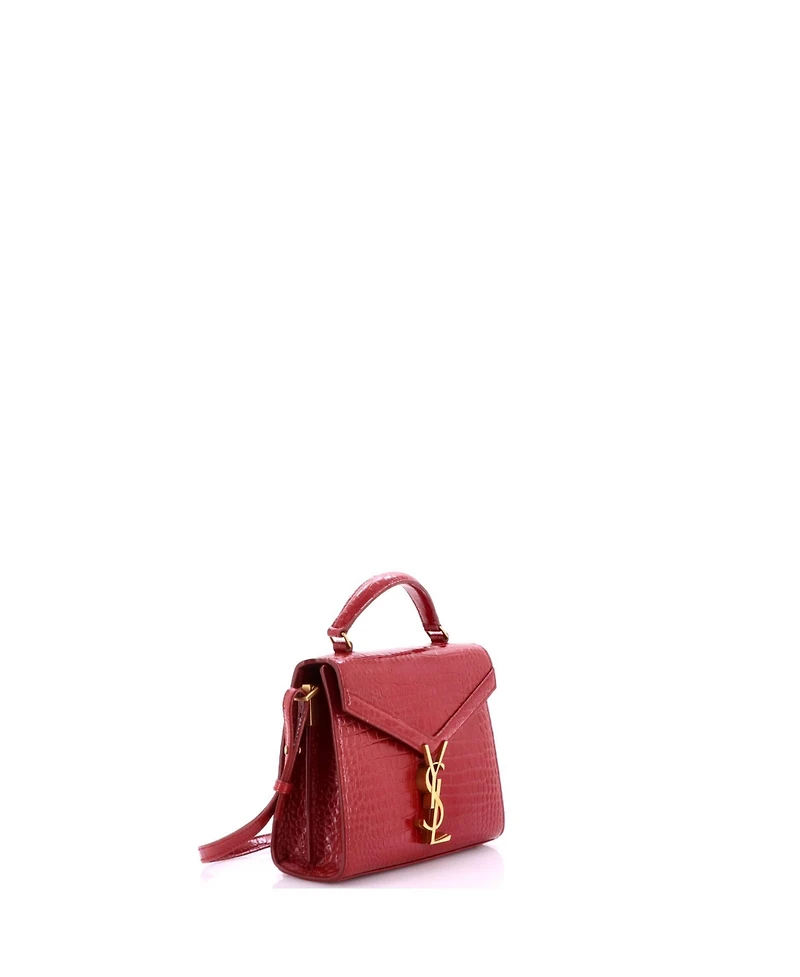 Pre-Owned Saint Laurent Mini Cassandra Top Handle Bag Embossed Leather