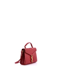 Pre-Owned Saint Laurent Mini Cassandra Top Handle Bag Embossed Leather