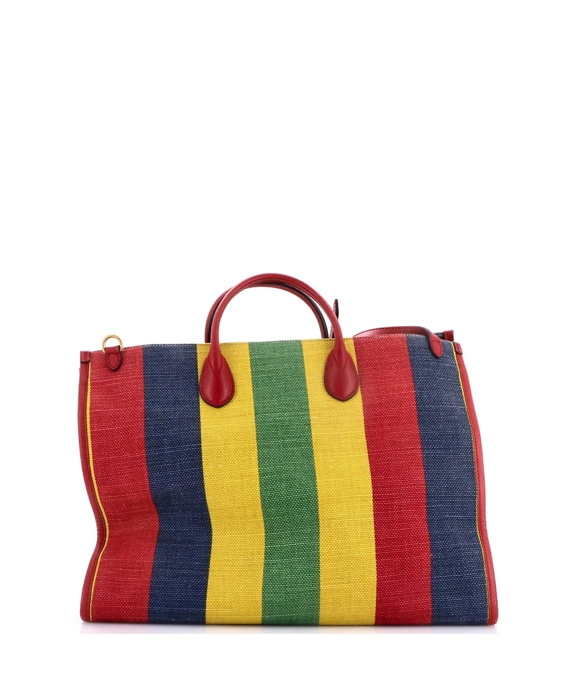 Pre-Owned Gucci Baiadera Tote Striped Canvas