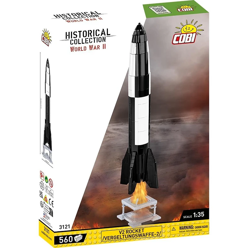 Cobi Wwii V2 Rocket Removable Casing Reveals Interior 560-Piece Building Set, Ages 9+