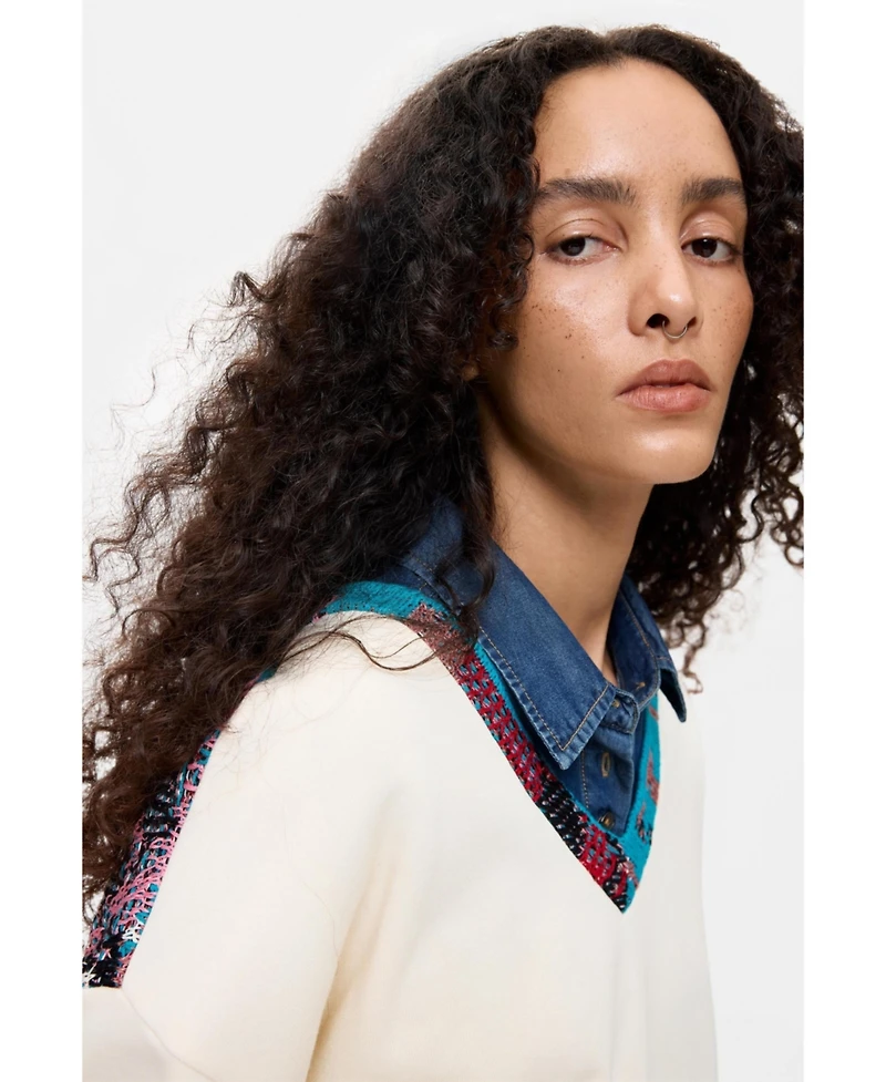 Desigual Women's Embroidered back sweatshirt