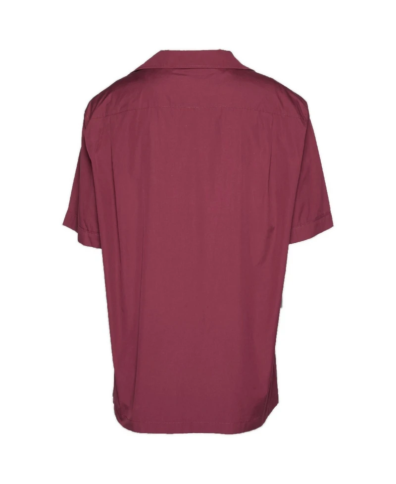 Pre-Owned Dolce & Gabbana Men's Burgundy Cotton Bowling Shirt