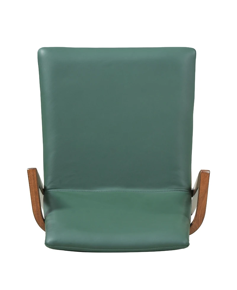 Flynama Set of 2 Mid-Century Pu Arm Dining Chairs, Rubber Wood Frame 250lbs Capacity