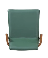 Flynama Set of 2 Mid-Century Pu Arm Dining Chairs, Rubber Wood Frame 250lbs Capacity