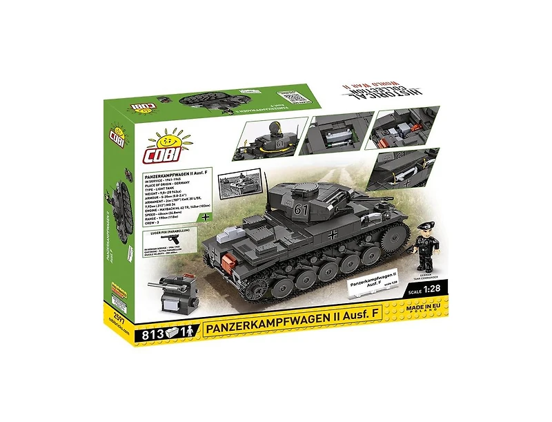 Cobi Wwii Historical Panzerkampfwagen Ii Ausf. F 813-Piece Building Set, Ages 9+