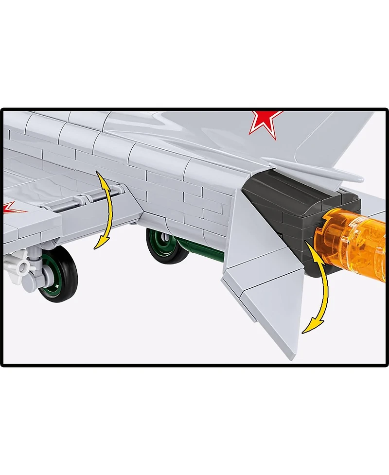 Cobi Armed Forces MiG-21 Mf Polish and Soviet Markings 381-Piece Building Set, Ages 8+