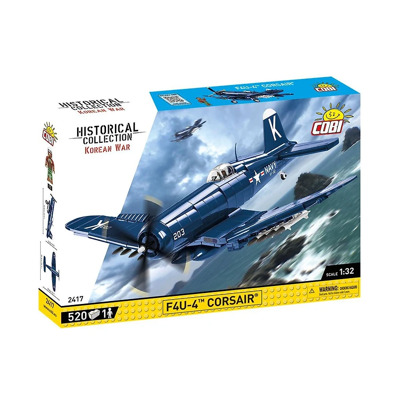 Cobi Korean War F4U-4 Corsair 1:32 Scale 520-Piece Building Set, Ages 8+