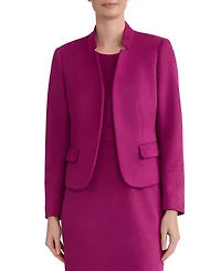 Kasper Women's Faux Suede Collared Open-Front Blazer