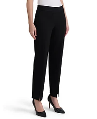 Kasper Women's Audrey Pull-On Straight-Leg Ankle Compression Pants
