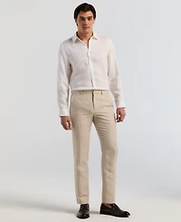 Perry Ellis Men's Classic-Fit Linen Blend Herringbone Pants
