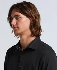 Perry Ellis Men's Slim-Fit Stretch Solid Button-Down Twill Shirt