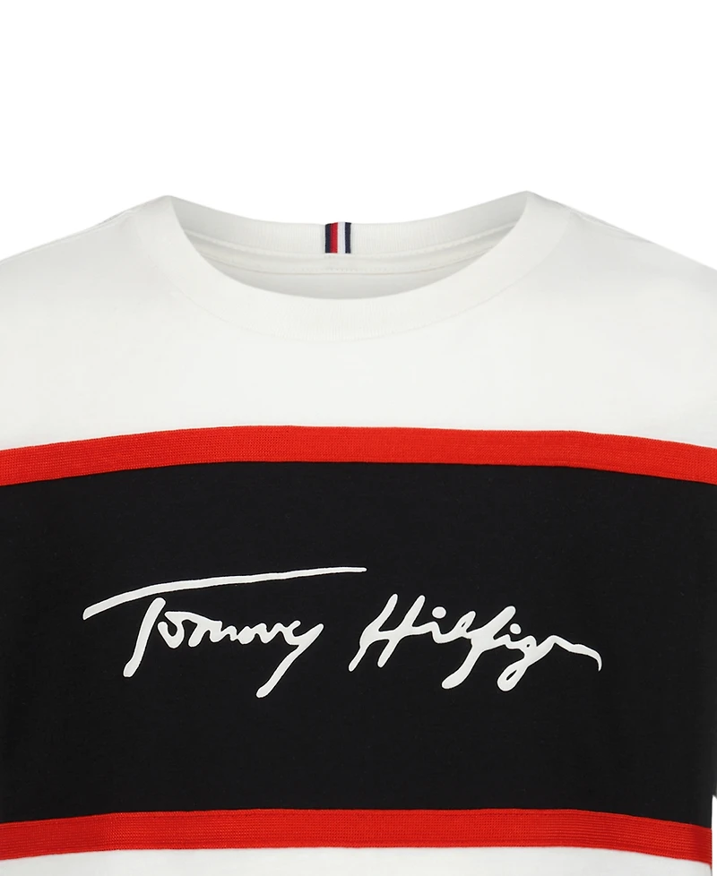 Tommy Hilfiger Boys' 2T-7 Fancy Block Short-Sleeve T-Shirt