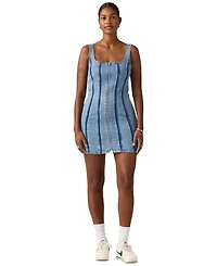 Levi's Women's Seamed Figure Hugging Slim Fit Square Neck Cotton Dress
