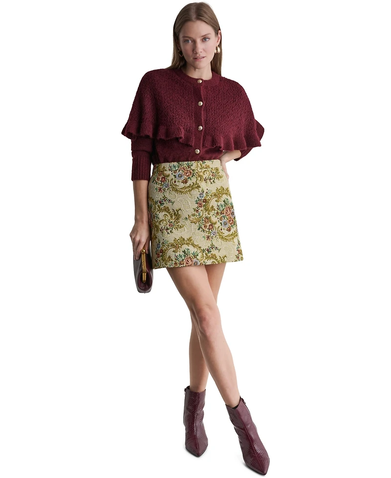 Bcbg Women's Tapestry Floral A-Line Mini Skirt