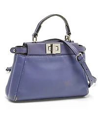 Pre-Owned Fendi Women's Peekaboo Micro Leather Crossbody Bag