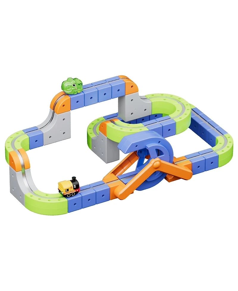 Contixo MT4 Motorized Rechargeable Magnetic Track 91-Piece Building Set, Ages 3+