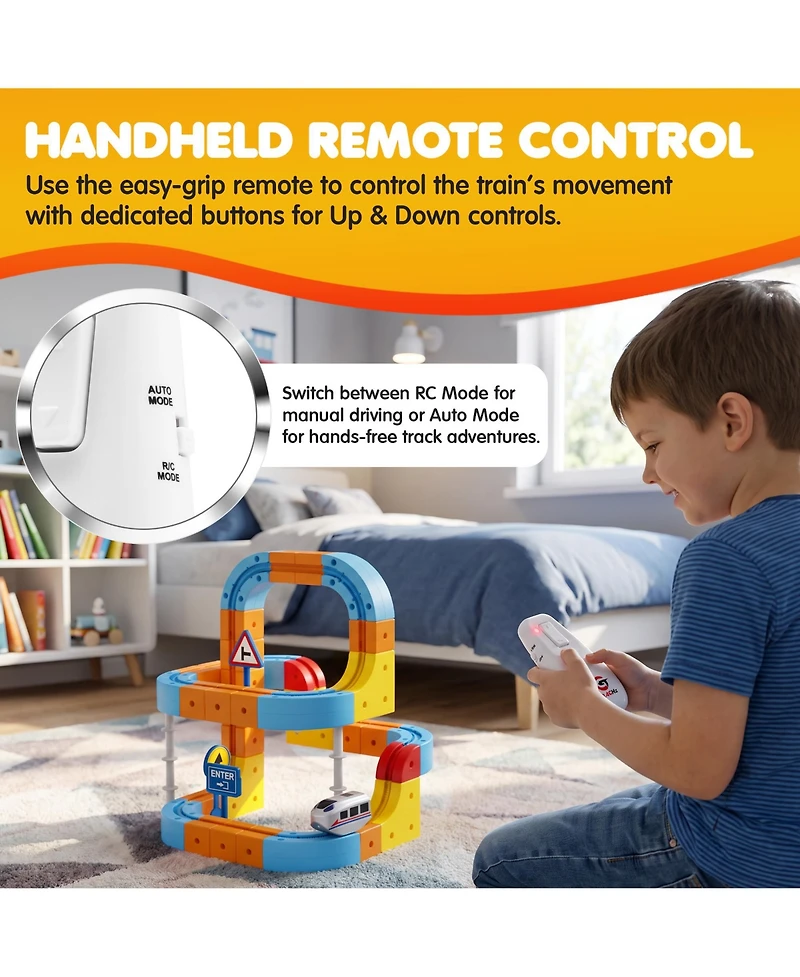 Contixo MT5 3D Gear Track Motorized Remote Control 147-Piece Building Set, Ages 6+