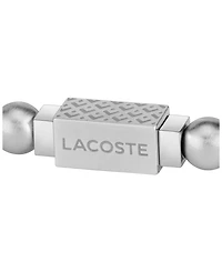 Lacoste Men's Matchpoint Silver-Tone Stainless Steel Beaded Bracelet