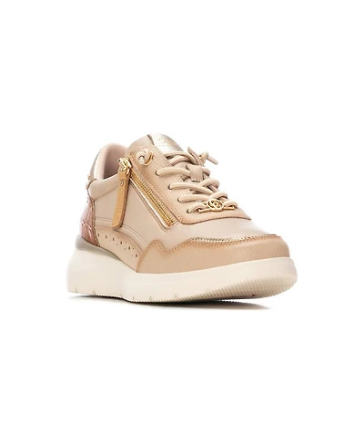Xti Women's Leather Casual Slip On Carmela Collection Sneakers