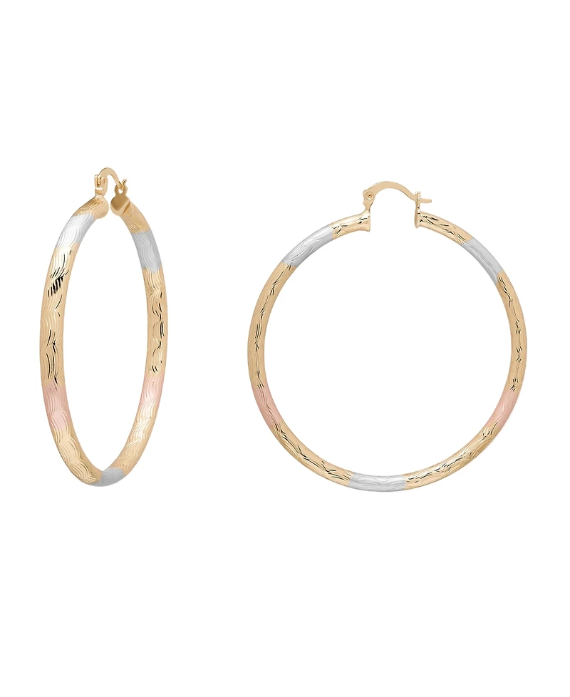 Macy's Tri-Color 58mm Hoop Earrings