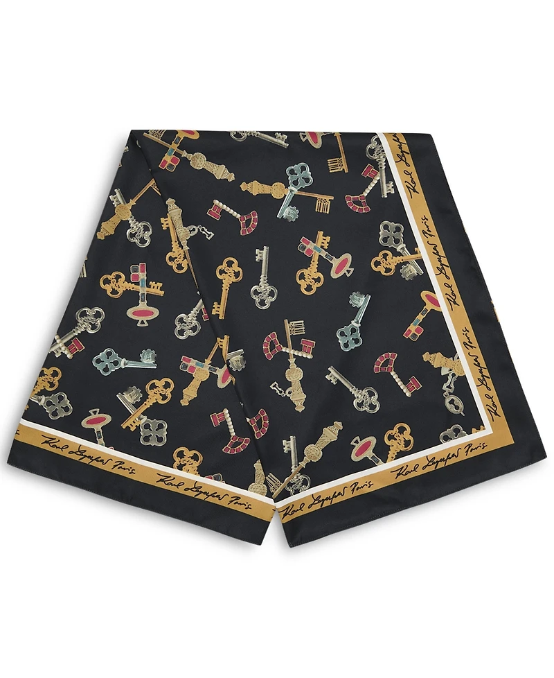 Karl Lagerfeld Paris Key Print Square Scarf