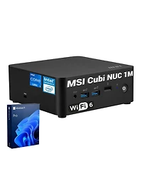 Msi Cubi Business Mini Desktop, Intel Core 5 120U, Intel Graphics, 16GB DDR5, 512GB Ssd, Wi-Fi 6, Win11 Pro, Black