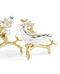 Michael Aram Lovebirds Silver Gold Pair Decorative Object 2 piece