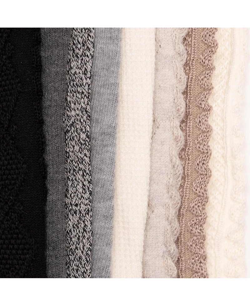 Muk Luks Women's 8 pair Pack Whisper Soft Crew Socks