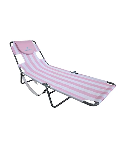 Ostrich The Original Chaise Lounge,Facedown Beach Pool Tanning Chair Pink Stripe
