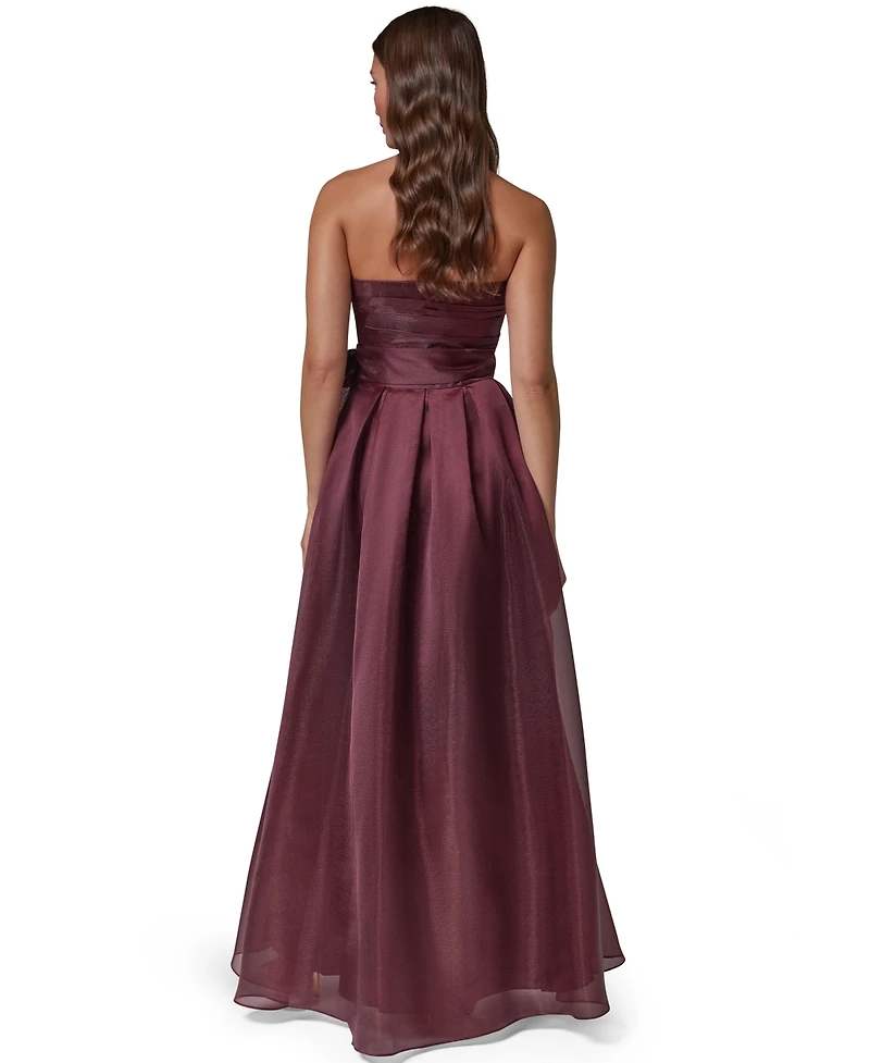 Donna Karan New York Petite Strapless Sweetheart Pleated Gown