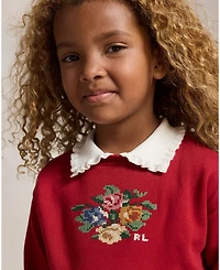 Polo Ralph Lauren Girls' 2T-6X Collared Fleece Sweatshirt
