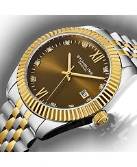 Stuhrling Women's Symphony Two-Tone Stainless Steel, Gold-Tone Dial, 45mm Round Watch