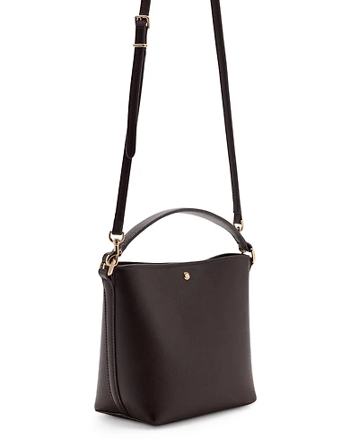 Mango Women's Small Faux Leather Bucket Handbag