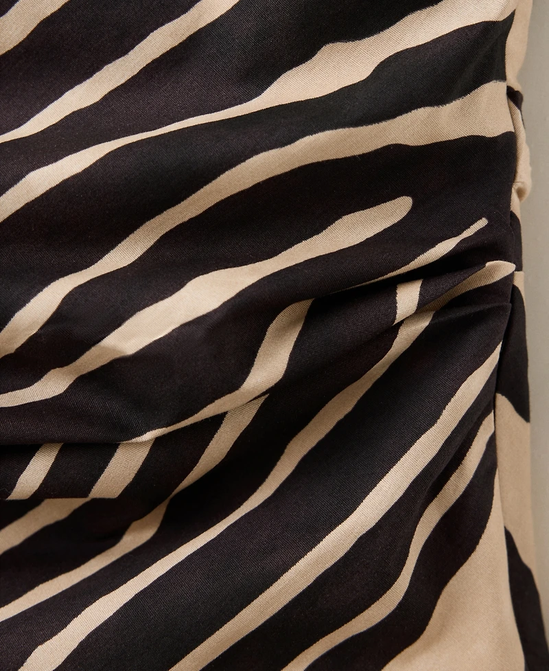 Mango Women's Asymmetrical Draped Top