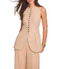Mint Velvet Women's Pinstripe Longline Waistcoat