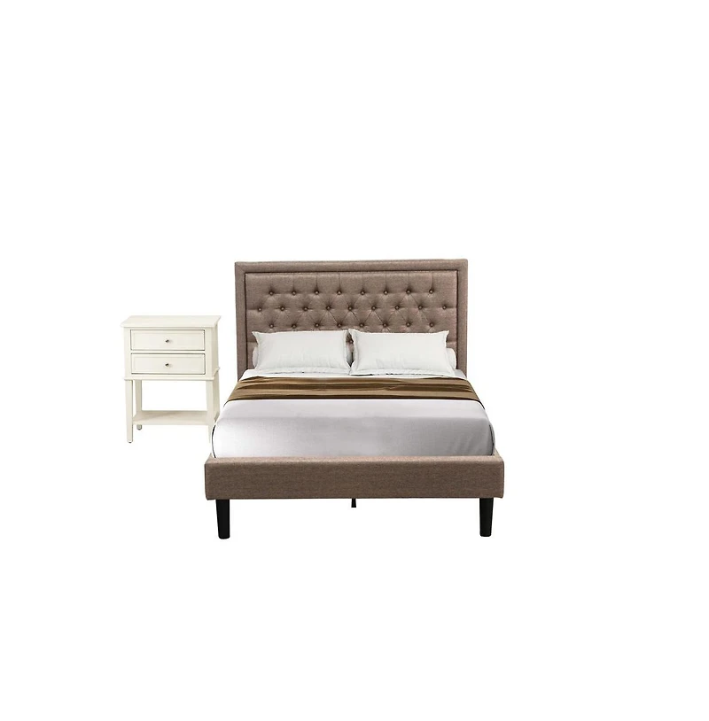 East West Furniture KD16F-1VL0C 2 Piece Wood Bedroom Set