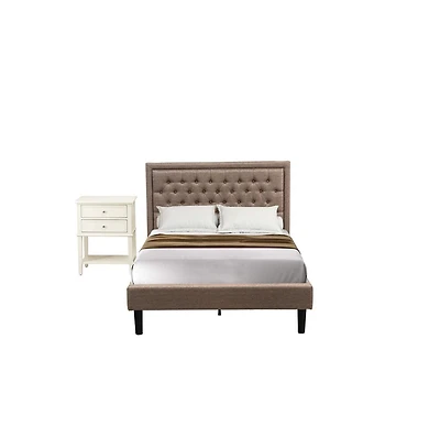 East West Furniture KD16F-1VL0C 2 Piece Wood Bedroom Set