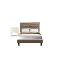 East West Furniture KD16F-1VL0C 2 Piece Wood Bedroom Set