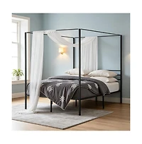 Slickblue Metal Canopy Bed Frame for Bedroom Decor